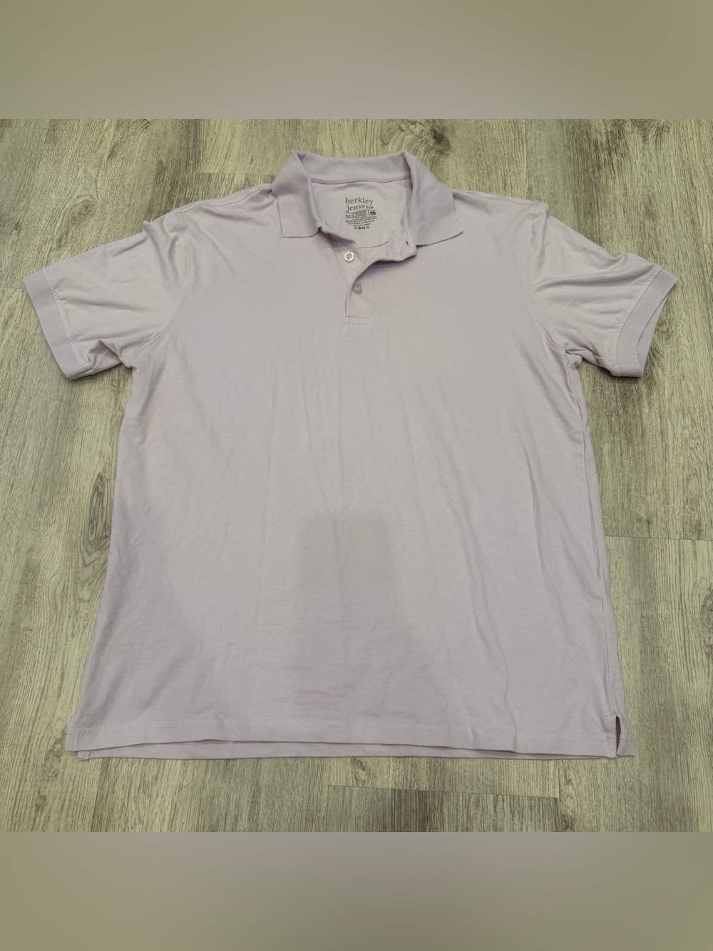 Berkley Jensen Lavender Cotton Blend Stretch Polo Shirt Size Large
